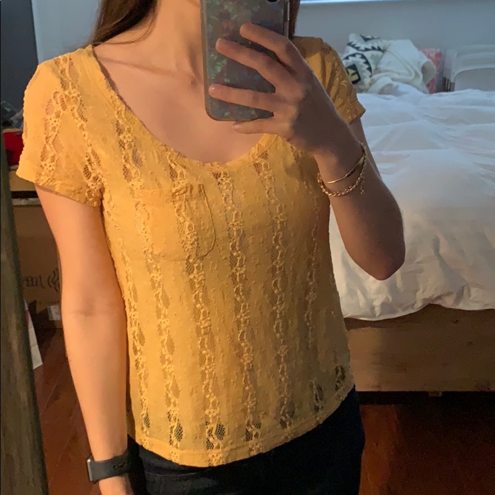 Mustard Lace top